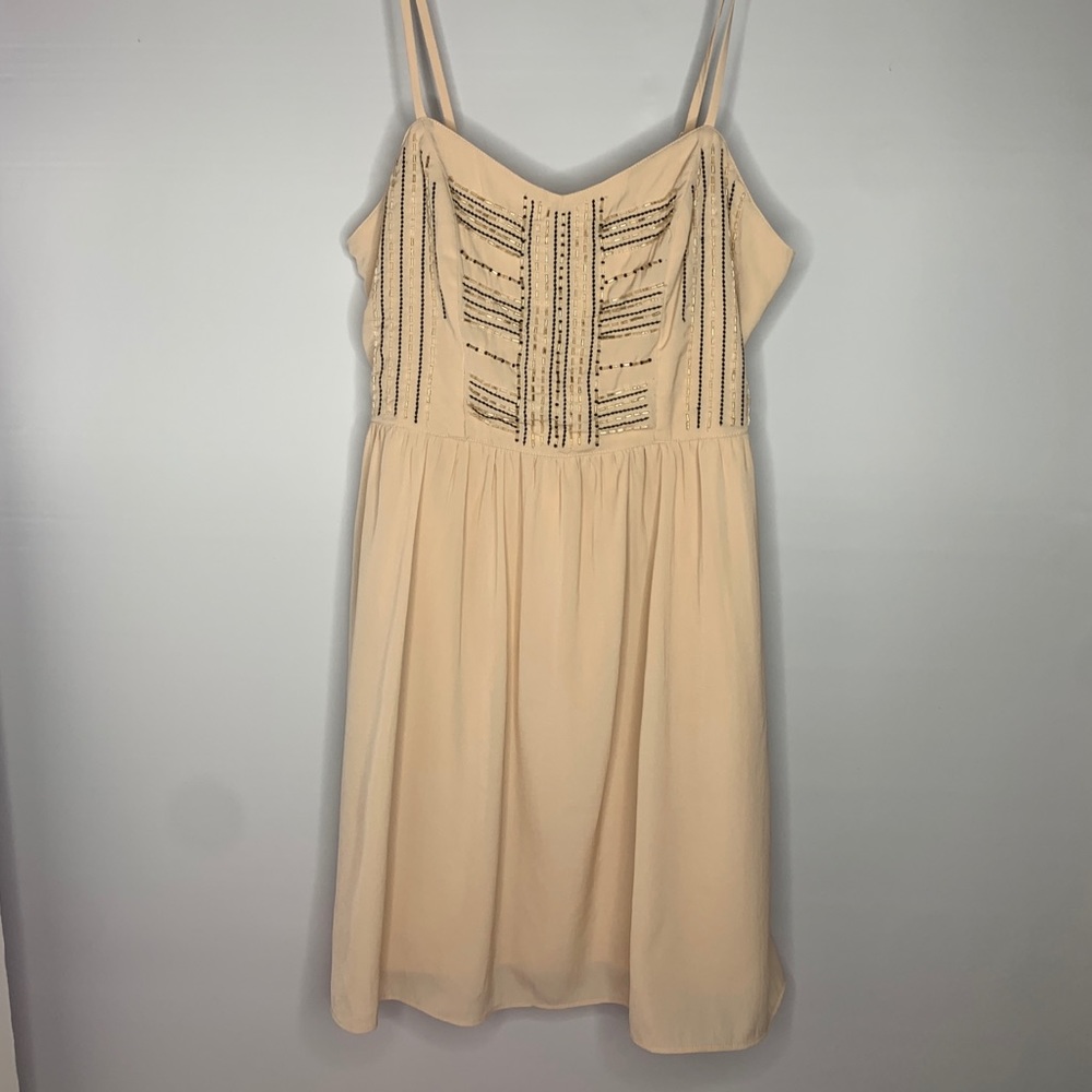 AMERICAN EAGLE Blush Pink Beaded Mini Dress Size 2